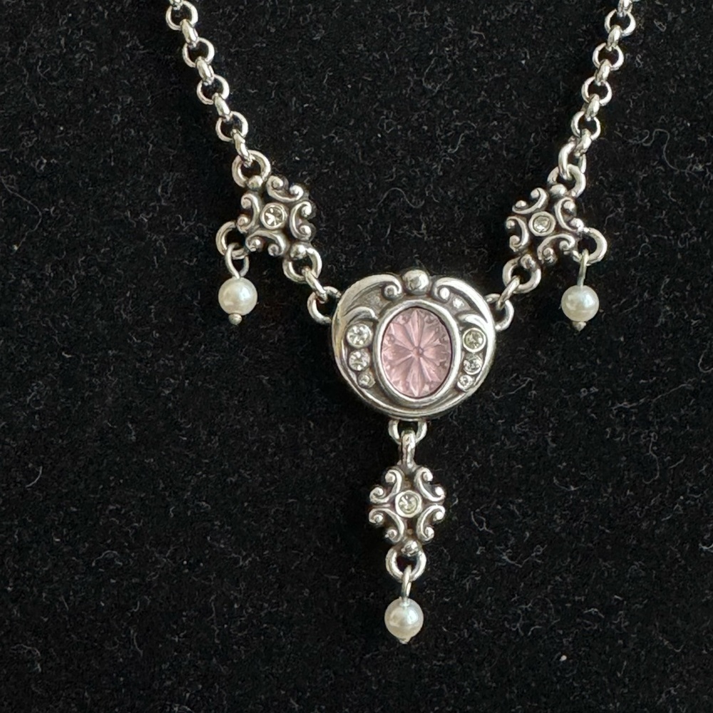 Brighton Silver & Pink Chocker Necklace